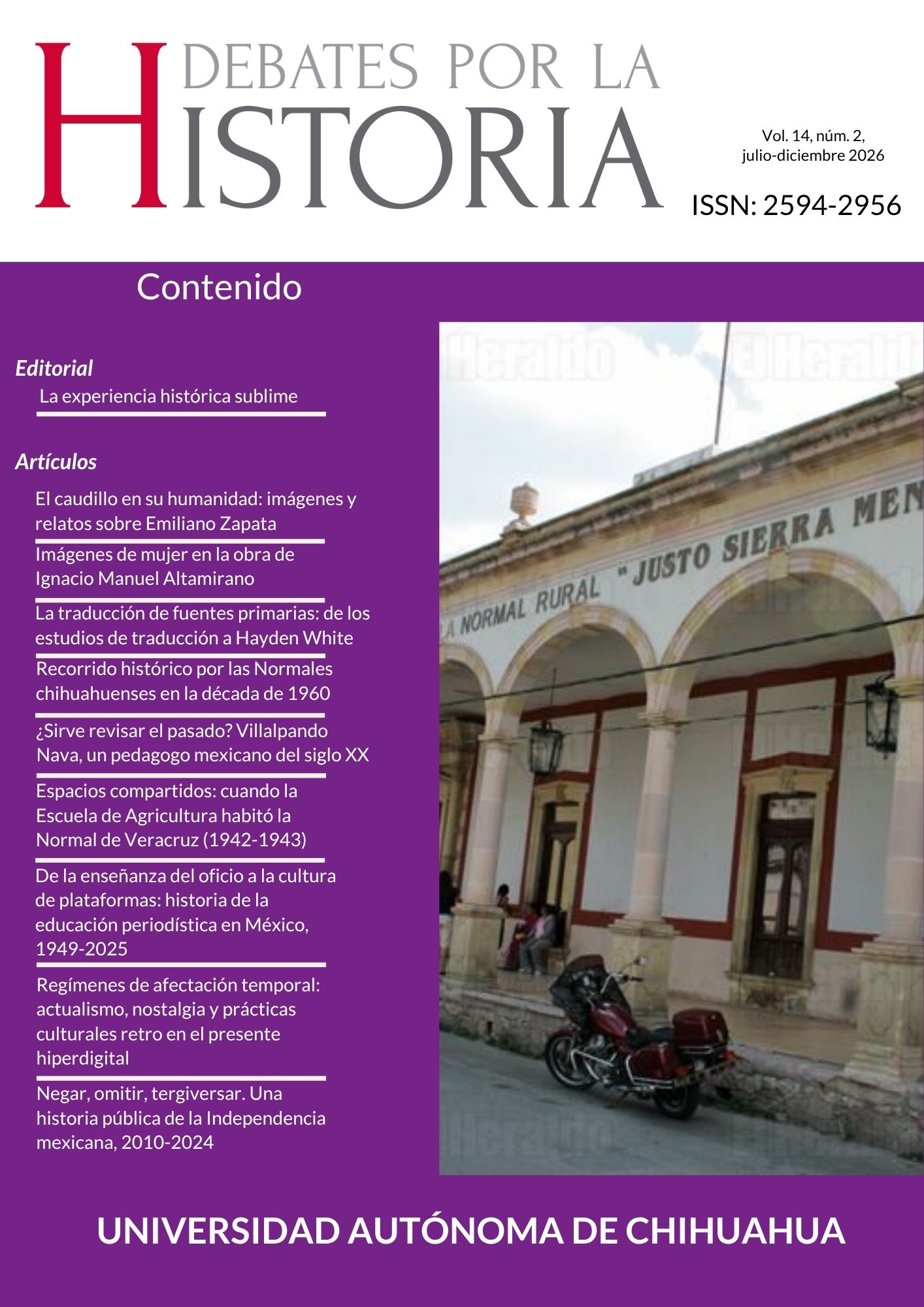 					Ver Vol. 14 Núm. 2 (2026): julio-diciembre 2026
				
