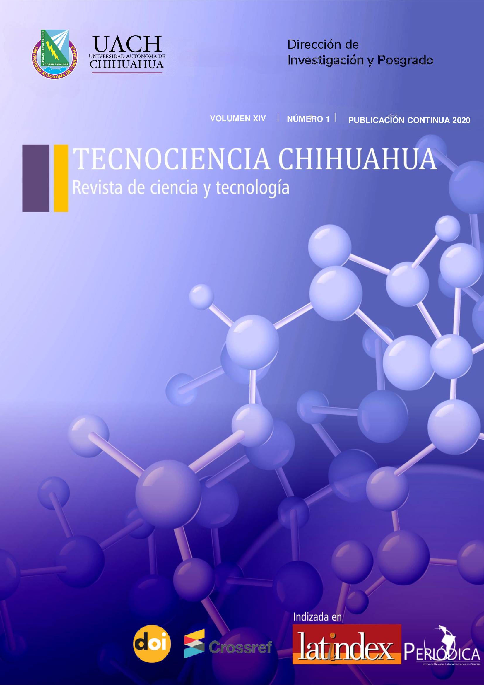 Portada TECNOCIENCIA CHIHUAHUA, No. 1 Publicación continua 2020